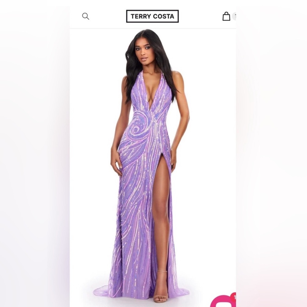 Ashely Lauren Lavender Sequin Prom Dress # 11670 from Terry Costa Dallas